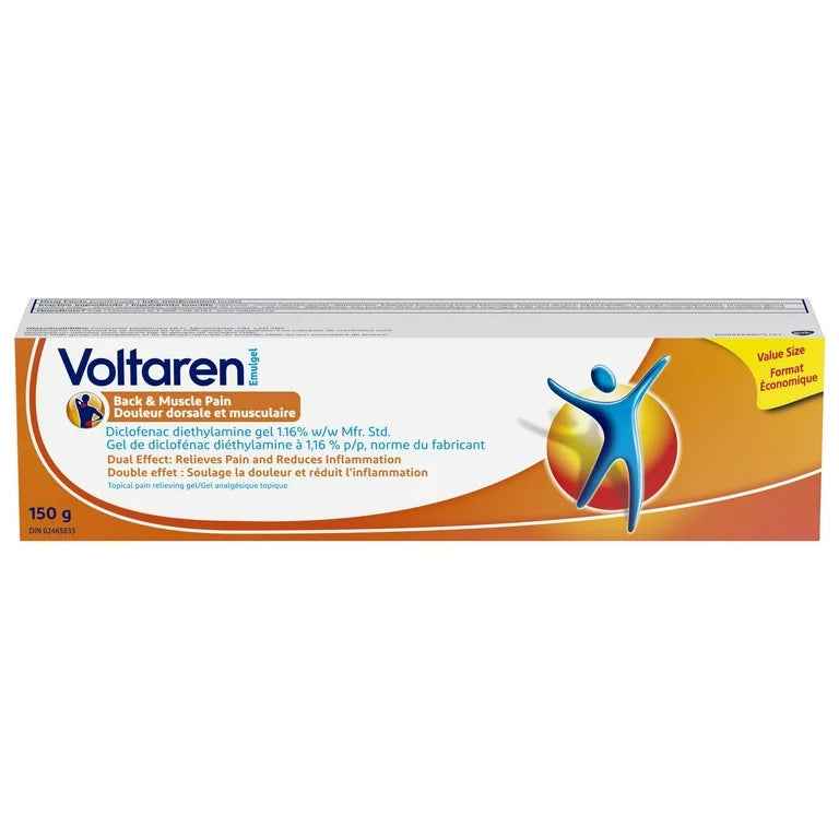 Voltaren Anti-Inflammatory Emulgel Muscle Pain Relief, relieves pain and  inflammation, 150g, 2 Pack : : Health, Household & Personal  Care