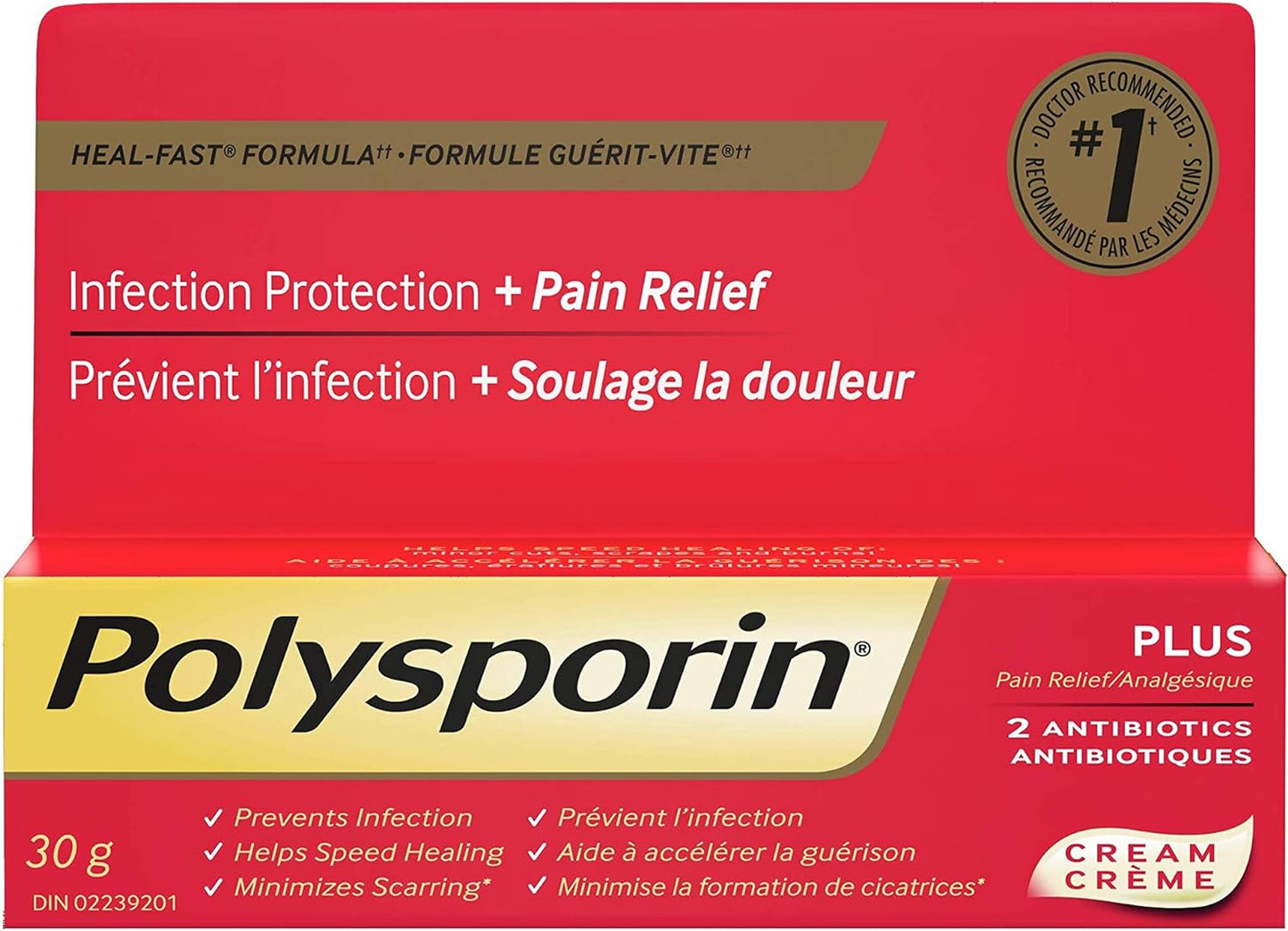 Polysporin infection protection and pain relief cream 30g