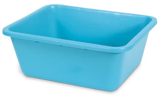 1/EA Rectangle Wash Basin 7 qt. 14"x10"x4.5"