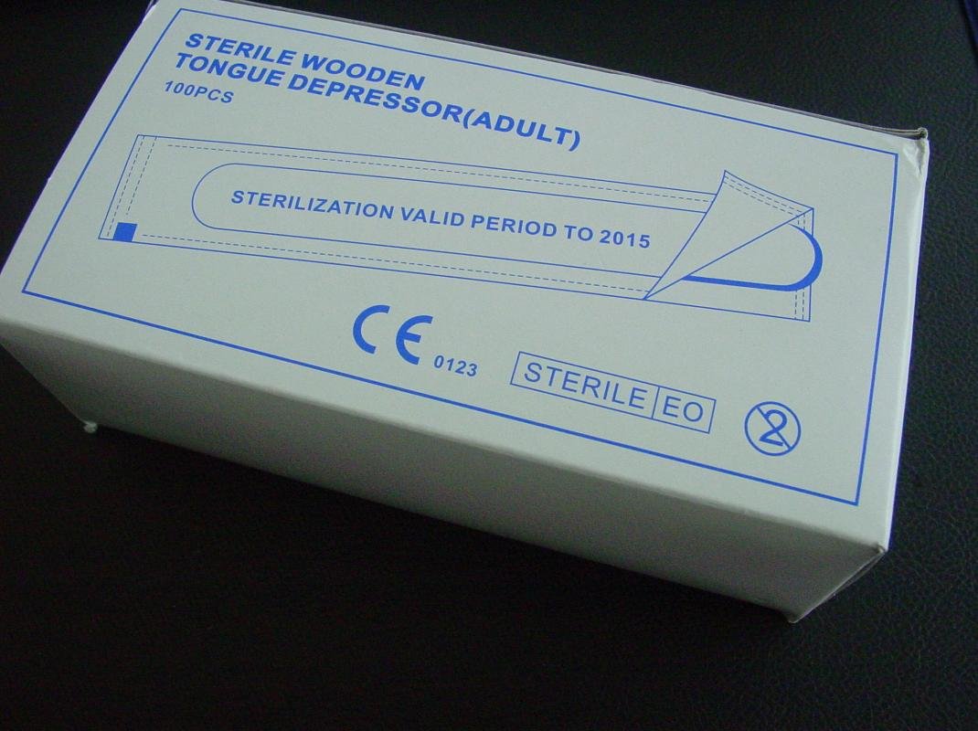 (CS10) BX/100 WOOD TONGUE DEPRESSOR, STERILE