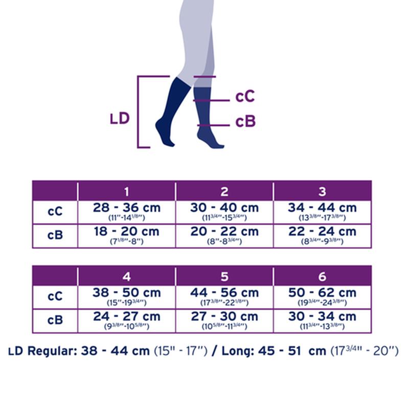 PR/1 JOBST AMBITION SOFT FIT, MEN, KNEE HIGH, 15-20MMHG, 3 REGULAR, BLACK, CLOSED TOE