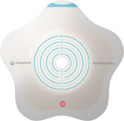 SenSura® Mio Click Skin Barrier, Concave, Cut-to-Fit Stoma Opening 3/8" - 1-3/4" (10mm - 45mm), Flange 2" (50mm) - Box of 5