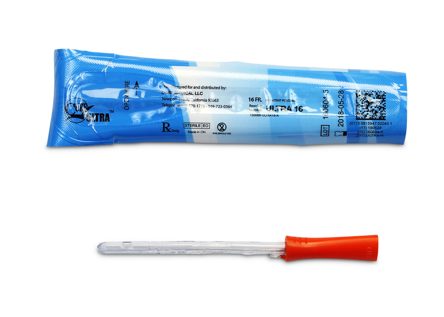 Cure Ultra™ Intermittent Pre-lubricated Urinary Catheter for Females - Box of 30