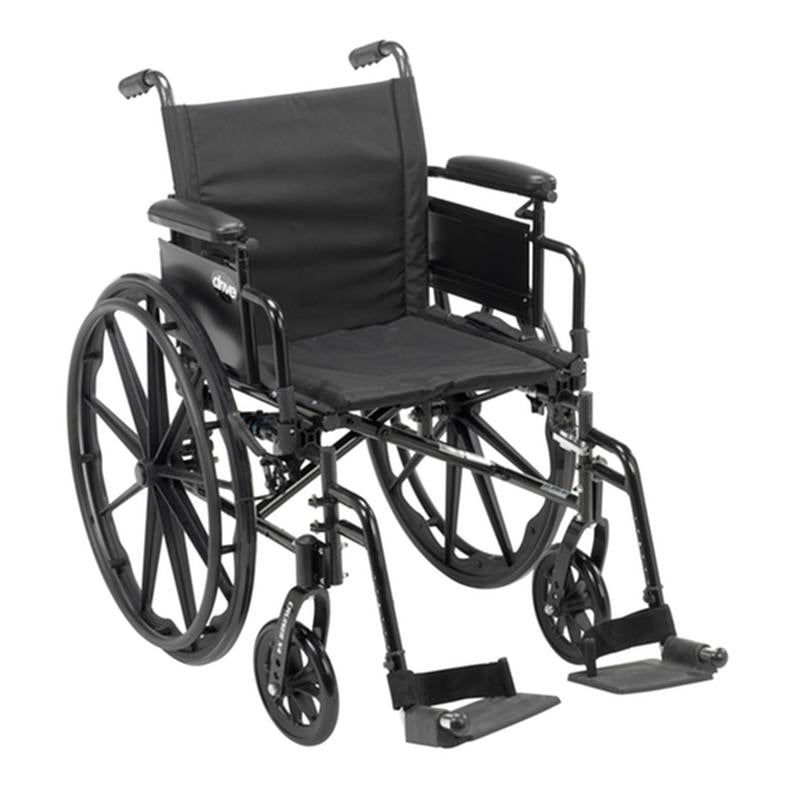 Cruiser X4 Lightweight Dual Axle Wheelchair with Adjustable Detachable Arms, Desk Arms, Swing Away Footrests, 16" Seat - 1 Each