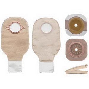 New Image Two-Piece Drainable Ostomy Kit, Cut-to-Fit Stoma up to 1-1/4" (32mm), Flange 1-3/4" (44mm), Non-Sterile, Clamp Closure - Box of 5