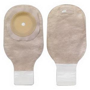 Premier One-Piece Drainable Pouch, Pre-Cut Stoma Opening up to 2-1/2" (64mm), Beige 12" (30cm), Lock 'n Roll Closure - Box of 10