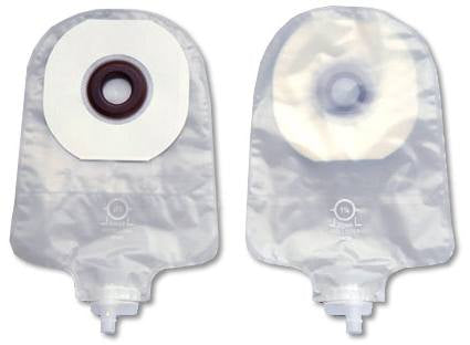 Premier One-Piece Urostomy Pouch, Pre-Cut Stoma Opening 1-1/2" (38mm), Transparent 9" (23cm) - Box of 10