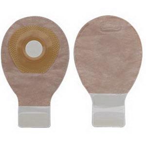 Premier One-Piece Drainable Pouch, Pre-Cut Stoma Opening 1-3/8" (35mm), Beige 7" (18cm), Lock 'n Roll Closure - Box of 10