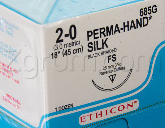 BX/12 SUTURE CUTICULAR SILK 2/0