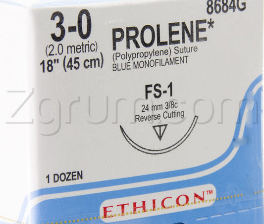 BX/12 SUTURE PROLENE SZ 3-0