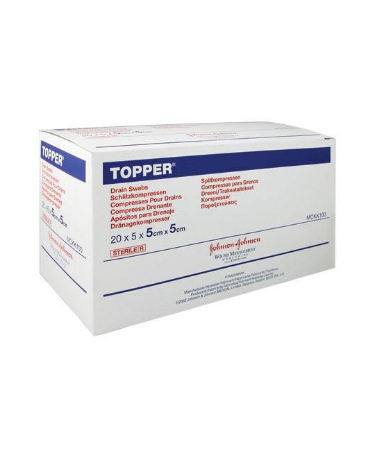 (CS12) BX/100 TOPPER® DRAIN SWABS 7.5CM X 7.5CM
