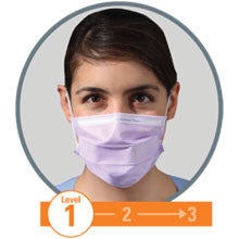 BX/50 KIMBERLY CLARK EYELOOP MASKS, LAVENDER, ASTM F2100-11 STANDARD - (NON-RETURNABLE)