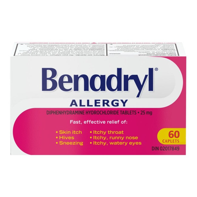 Benadryl Allergy 25mg 60 Caplets