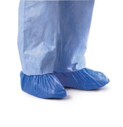 CS/1000 PLASTIC SHOE COVERS, BLUE, WATERPROOF.