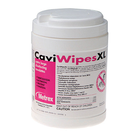 BOX/50 CAVIWIPES DISINFECTING TOWELETTE, EXTRA LARGE 9IN X 12IN 3 MINUTE ACTION