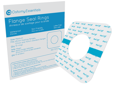 PK/10 OSTOMY ESSENTIALS FLANGE SEAL RINGS, SIZE MEDIUM (50-60MM)