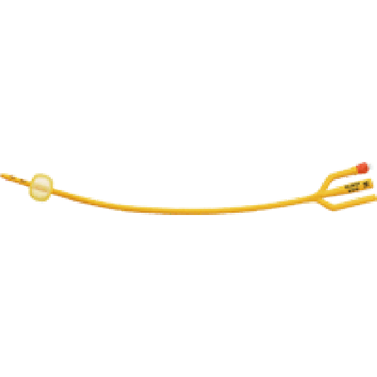 BX/10 GOLD SILICONE COATED 3-WAY FOLEY CATHETER, 16FR 16IN, 5CC STERILE AND LATEX