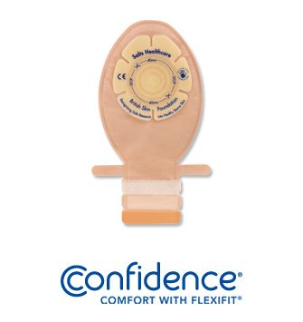 BX/30 CONFIDENCE COMFORT PEDIATRIC TRANSPARENT 1 PIECE DRAINIABLE POUCH W/ FLEXIFIT, CUT TO FIT 8-40MM