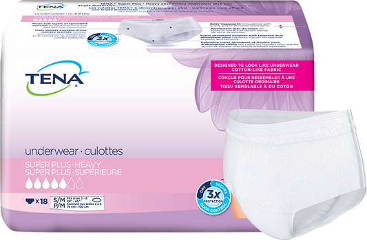 TENA® Women™ Super Plus Heavy Protective Incontinence Underwear, Super Absorbency, Small/Medium