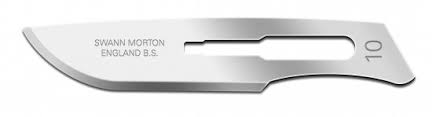 BX/100 SWANN MORTON STAINLESS STEEL, SURGICAL SCLAPEL BLADES , #10, STERILE.