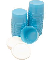 BG/50 BLUE DENTURE CUP W/ LID