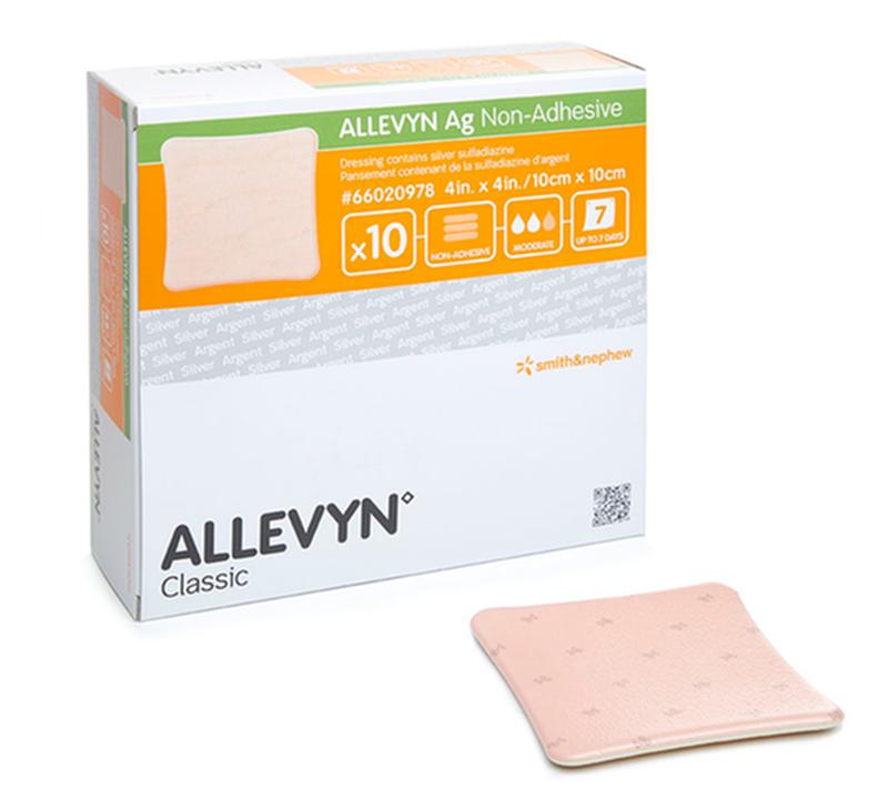 BX/10 ALLEVYN AG NON-ADHESIVE DRESSING, SIZE 5CM X 5CM