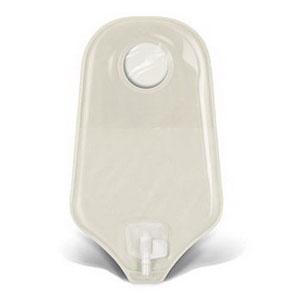 Natura® Two-Piece Urostomy Pouch, Flange 1-1/4" (32mm), Transparent 10" (25.4cm), Accuseal® Tap - Box of 10