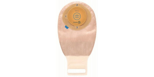 Esteem®+ One-Piece Stomahesive® Skin Barrier, Moldable Stoma Opening 1-3/16" - 1-9/16" (30mm - 40mm), Drainable Pouch, Opaque with Easy-View Window 12" (30.5cm), Tail Clip - Box of 10