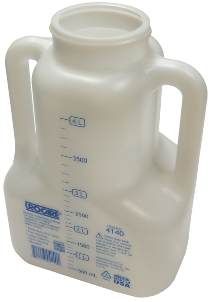 EA/1 URINARY DRAINAGE BOTTLE, SIZE X-LARGE.