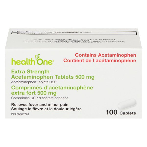 health One Acetaminophen 500 mg Tablets