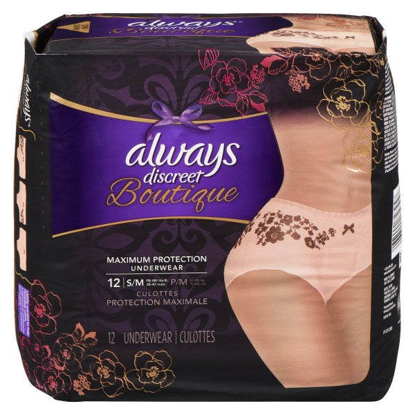 Always Discreet Boutique Max Incontinence Underwear - Small/Medium