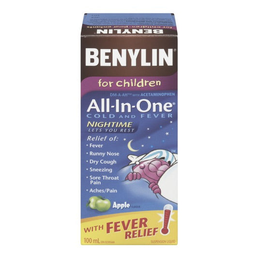 Benylin for Children All-in-One Cold and Fever Nightime Syrup
