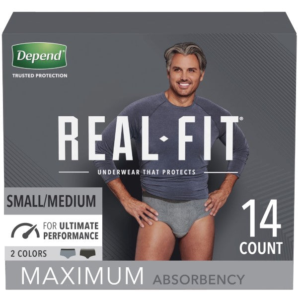 Depend Real Fit Underwear for Men Maximum Absorbency 14 Count