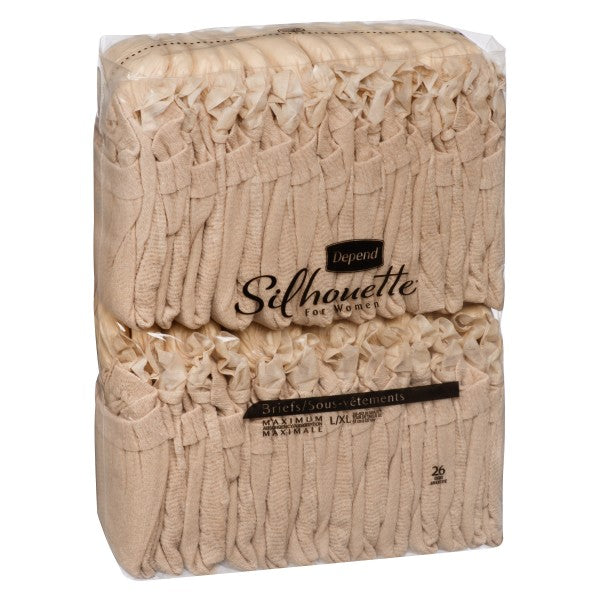 Depend Silhouette Briefs for Women L/XL