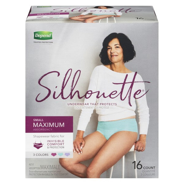 Depend Silhouette Incontinence Underwear for Women Maximum Absorbency - Small