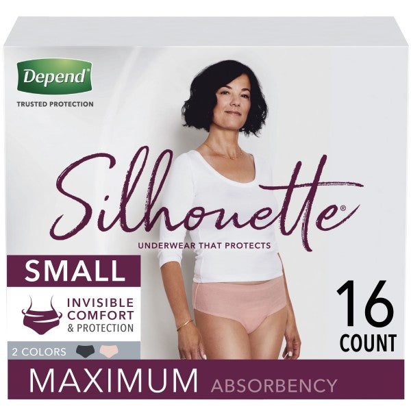 Depend Silhouette Underwear for Women Maximum Absorbency 16 Count