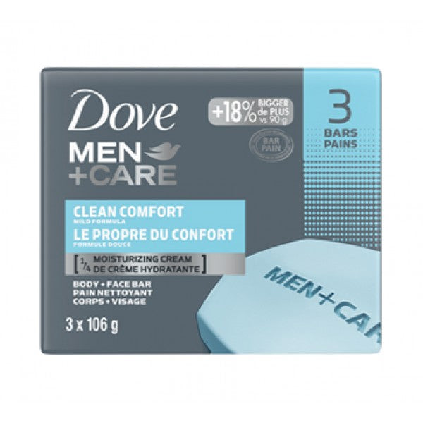 Dove Men + Care Body and Face Bar, Clean Comfort