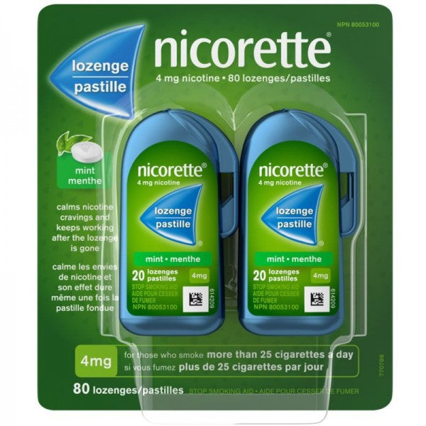 Nicorette Lozenges 4mg Mint 80's