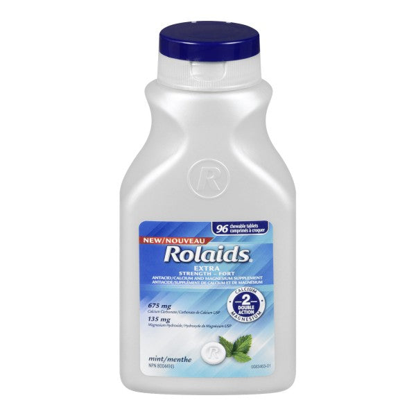 Rolaids Double Action Antacid + Mineral Supplement Chewable Tablets