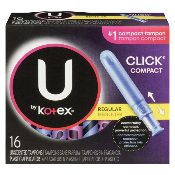 U By Kotex Click Compact Tampons - Regular – McKnights Pharmacy