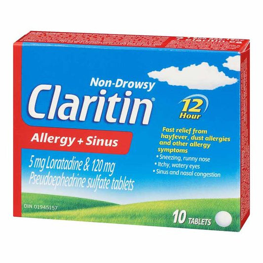 Claritin Allergy + Sinus Non-Drowsy 10 Tablets
