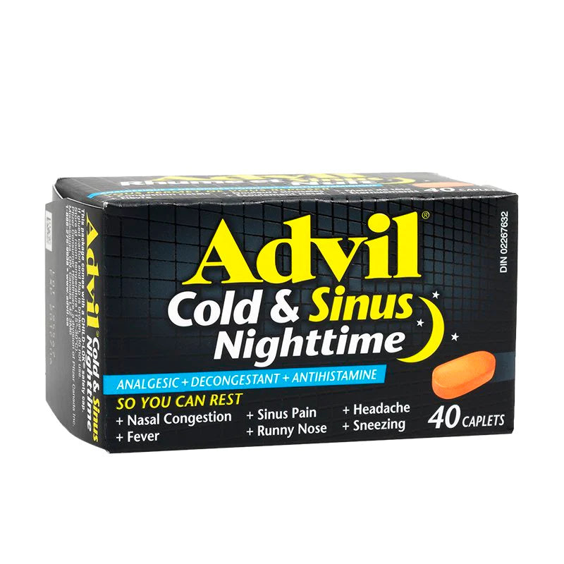 Advil Cold and Sinus Nighttime 40 Caplets
