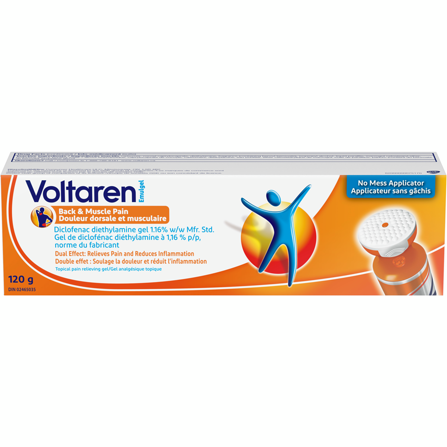 Voltaren Emulgel Back and Muscle Pain 120g - NO MESS APPLICATOR