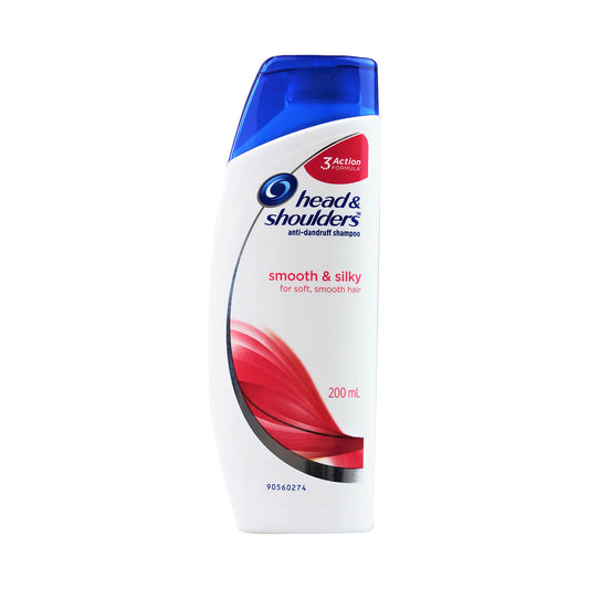 Head and Shoulders Smooth and Silky Shampoo 200ml - 1 bottle/pack of 6