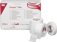 BX/12 TRANSPORE TAPE, 1IN X 10YD, WHITE.