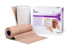 BX/2 COBAN 2 LAYER COMPRESSION SYSTEM 15CM X 3.5M ABOVE THE KNEE 2-PLY STRETCHED INTERLOCKING MATERIAL LATEX-FREE