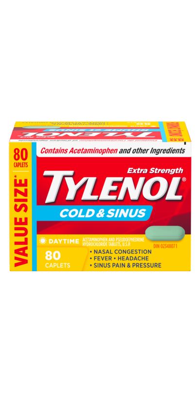 Tylenol Extra Strength Cold and Sinus - Value Size 80 Daytime Caplets