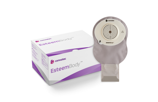 Esteem Body® Soft Convex One-Piece Drainable Pouch - Clear - Box of 10