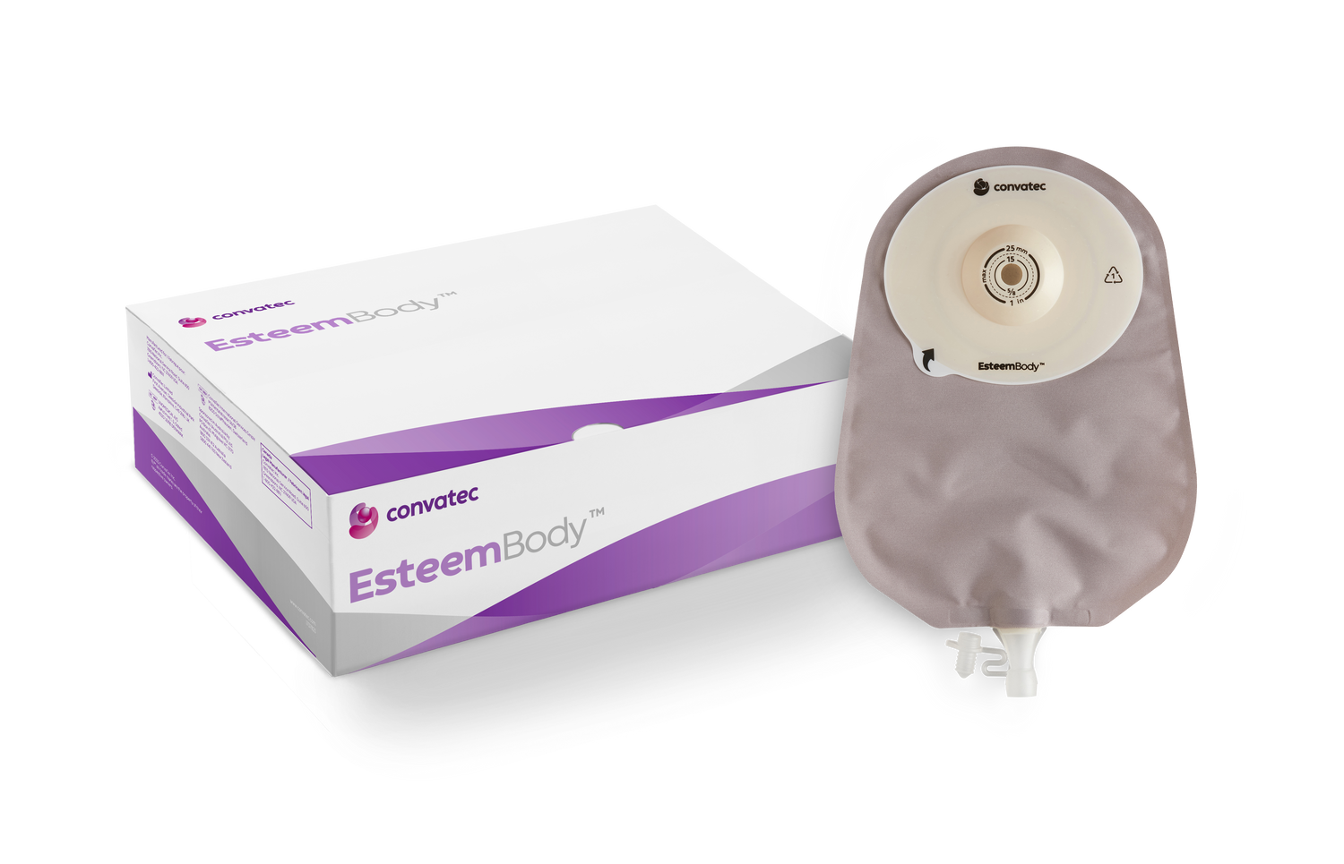 Esteem Body® Soft Convex One-Piece Urostomy Pouch - Box of 10