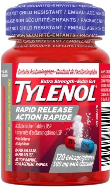 Tylenol Rapid Release 500mg 120 Capsules